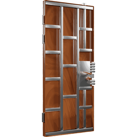 Усиленная металлическая дверь дизайн